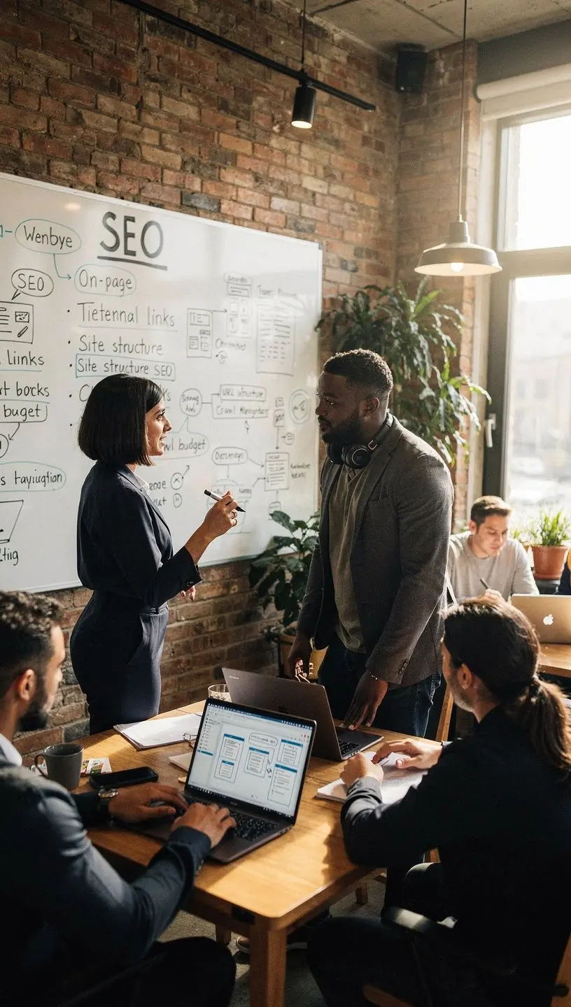 Futuristic SEO tools enhancing website performance and diagnostics